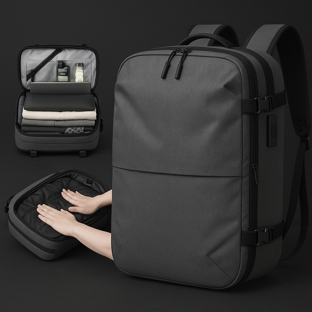 Sac à dos de Voyage | Sac Sous Vide pour des Voyages sans Souci