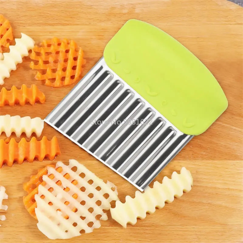 WaveCut™ - Mandoline Ondulée En Acier Inoxydable